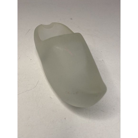 MCM Frosted Glass Figural Dutch Wooden Clog Shoe Ashtray READ - Picture 2 of 11